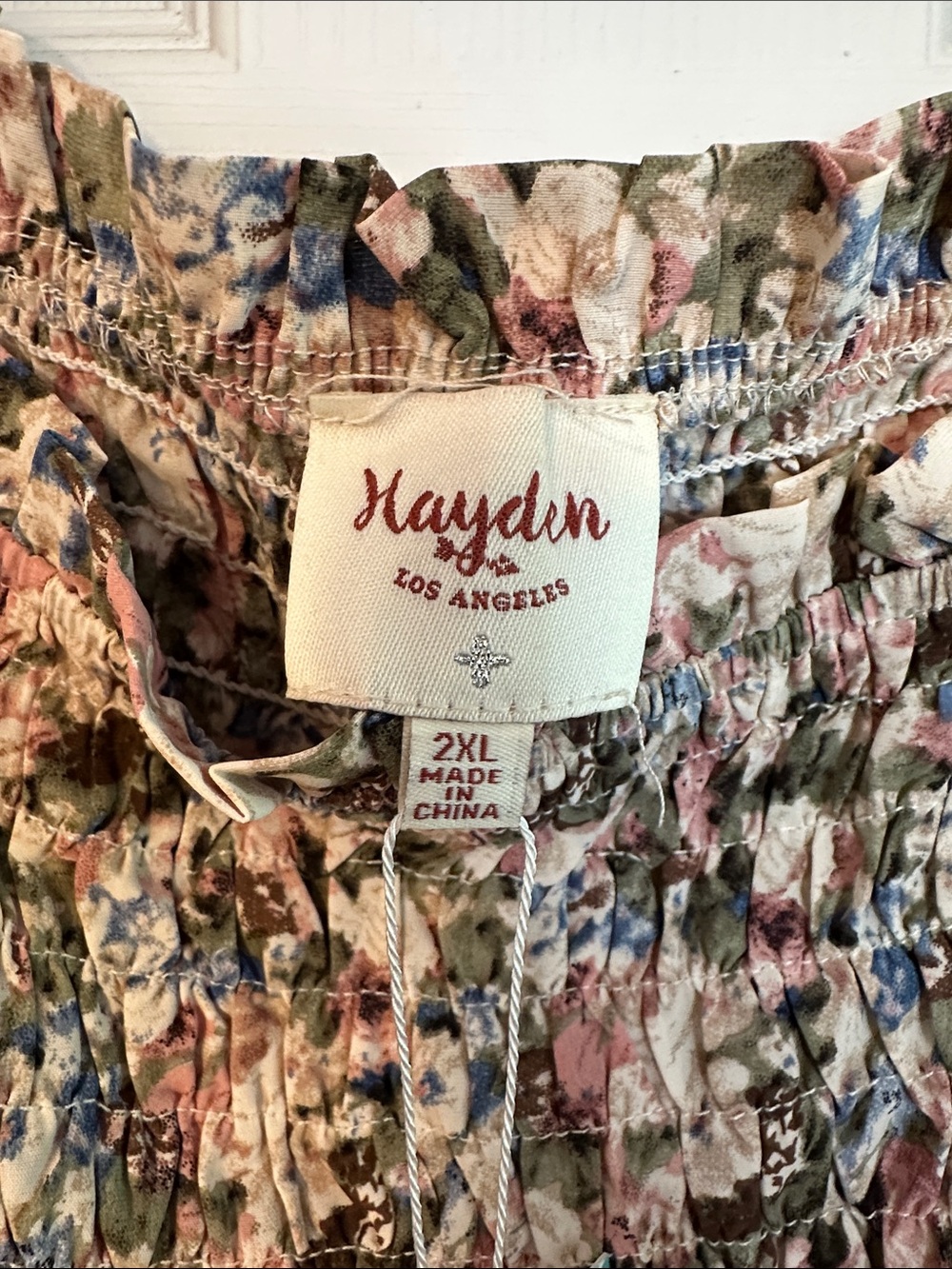 NWOT Hayden Floral Long Sleeve Jumpsuit in Cream and Pink - Picture 2 of 5
